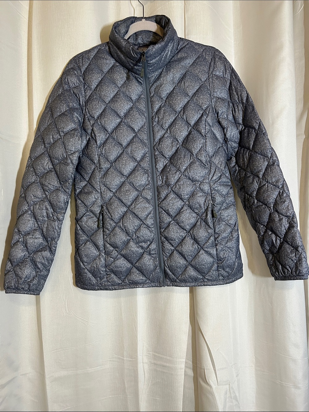 32 Degrees Diamond-Quilt Puff Jacket in Charcoal